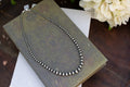 18" Graduated Navajo Style 925 Sterling Silver Pearl Necklace