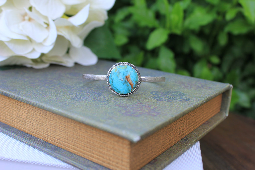 Sterling Silver and Kingman Turquoise Stacker Bracelet