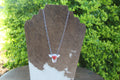 Silver cow and red spiny necklace 16"