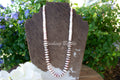 22.5" Graduated Pink Conch & Sterling Silver Statement Necklace