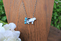 White Buffalo and Kingman SHOW STEER Necklace 16" Chain