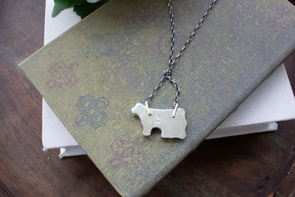 White Buffalo and Kingman SHOW STEER Necklace 16" Chain